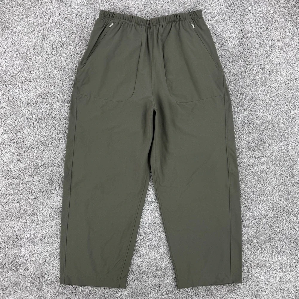Lululemon Lightweight Mid-Rise Barrel-Leg Cropped Pant Women's 8 Green Swift - Picture 1 of 8